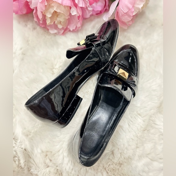 Michael Kors black leather LOAFERS CAROLINE - Picture 7 of 14